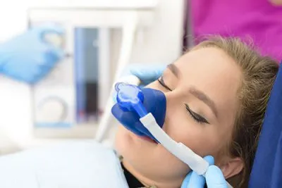 woman receiving nitrous oxide
